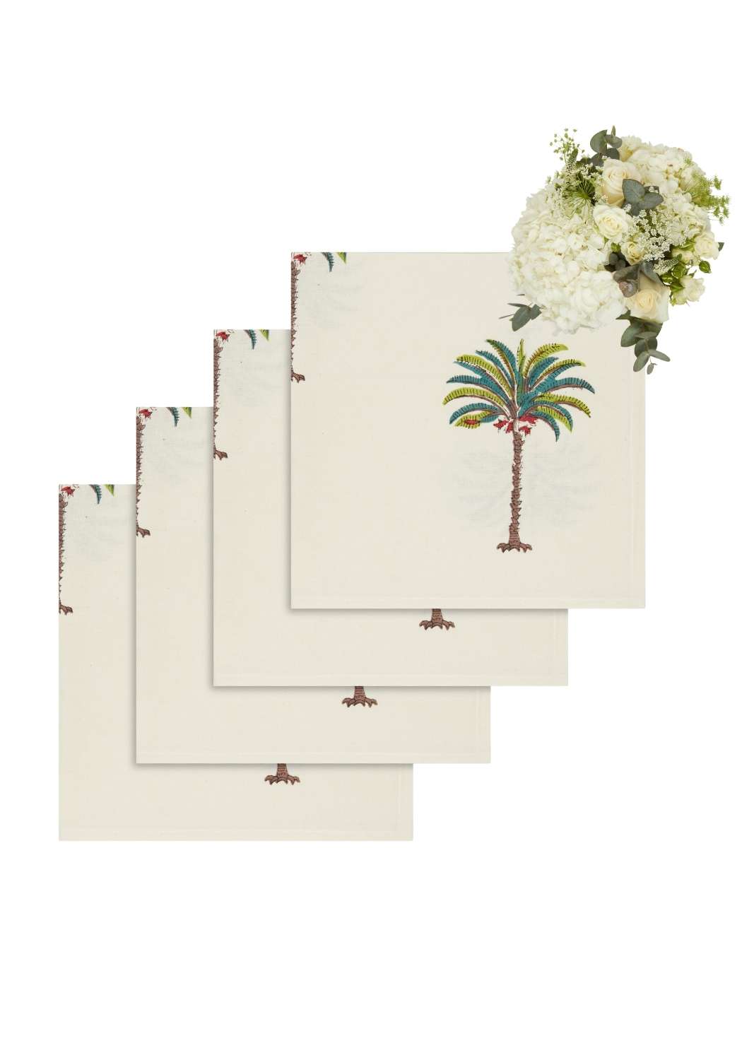 Palm Tree Table Napkin - I Dream of Genie - Set of 4 - Casa by Josephine Jenno