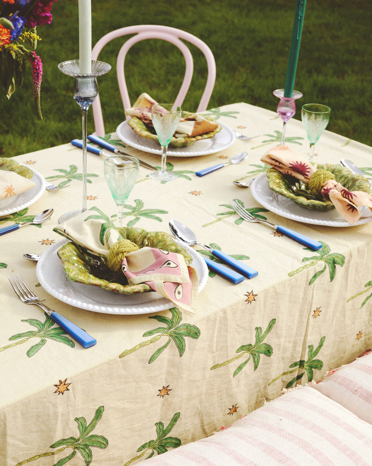 The Green Palmtree Tablecloth