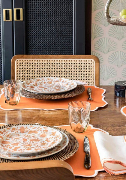 Papaya Coloured Placemats - Set of 4 - Casa by Josephine Jenno