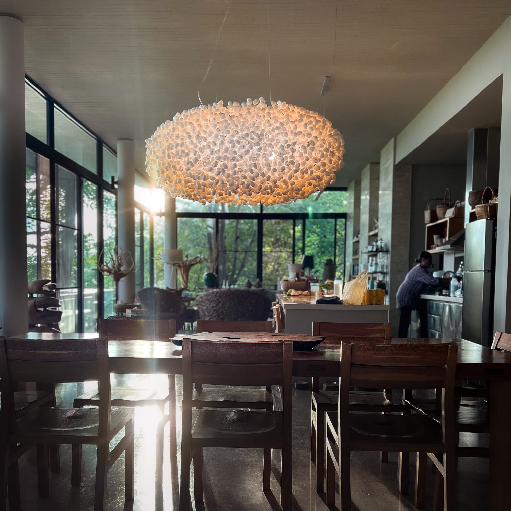 Paradise by Ango – Sculptural Silk Cocoon Pendant Light