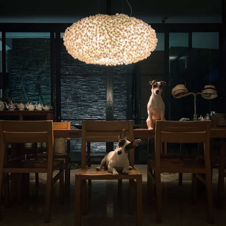 Paradise by Ango – Sculptural Silk Cocoon Pendant Light