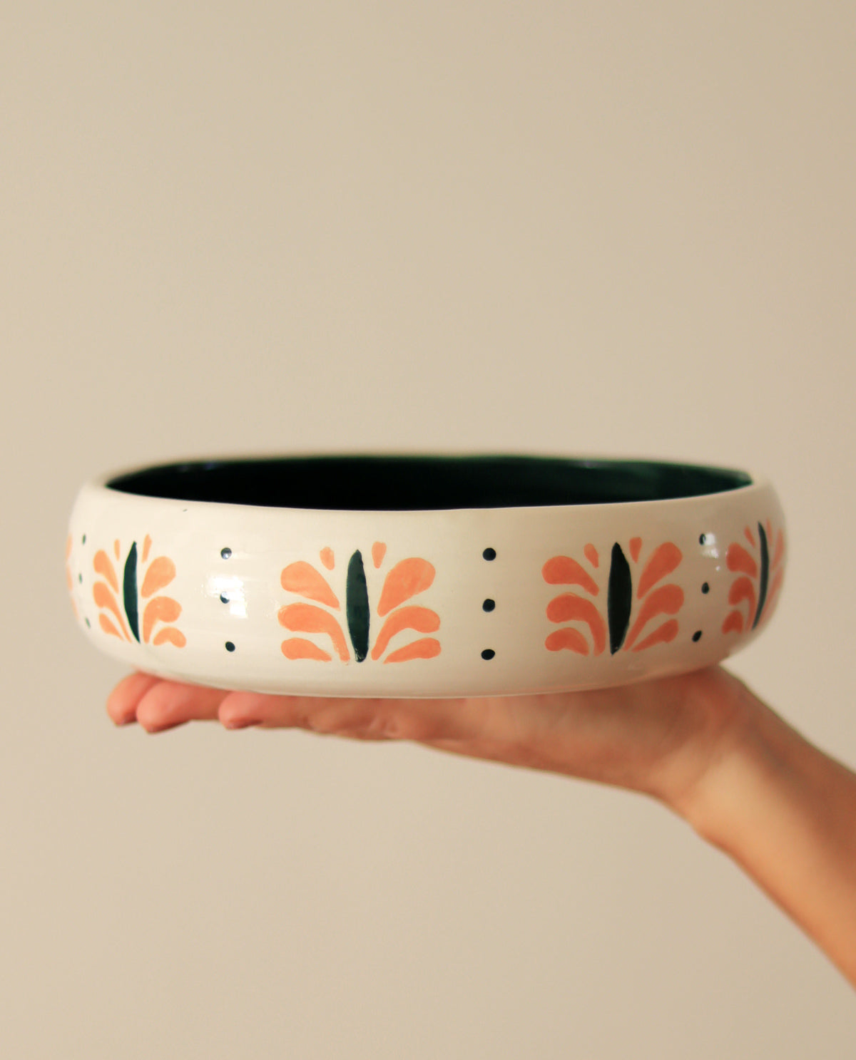 Grecian Leaf Deep Ceramic Plate 04