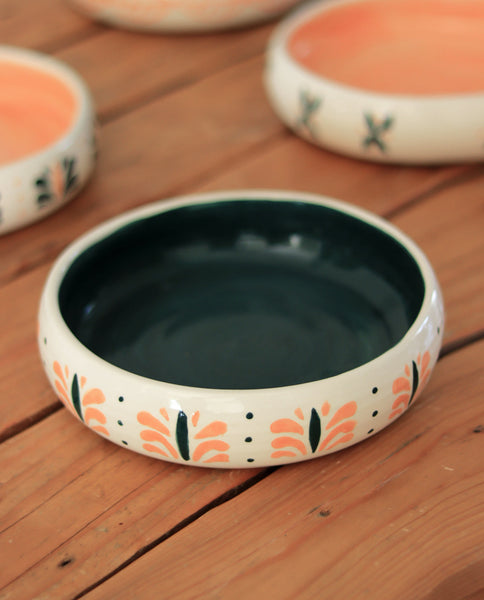 Grecian Leaf Deep Ceramic Plate 04