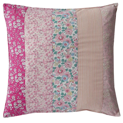 Patchwork Cushion made with Striped Liberty Fabric - Coco & Wolf