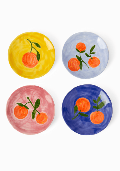 Peaches and Keen Plates After Matisse - Set of 4 - Casa by Josephine Jenno