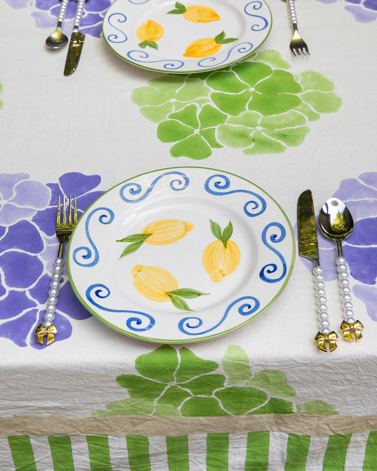Green Lilac Bloom Tablecloth