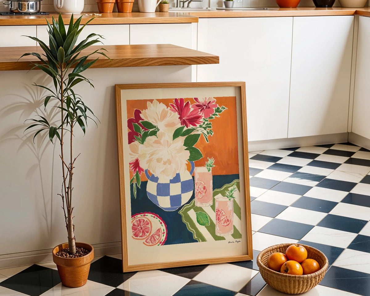 Peonies and Palomas' Print