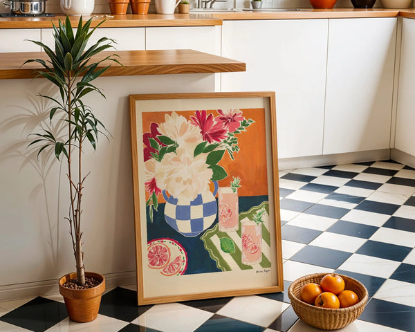 Peonies and Palomas' Print