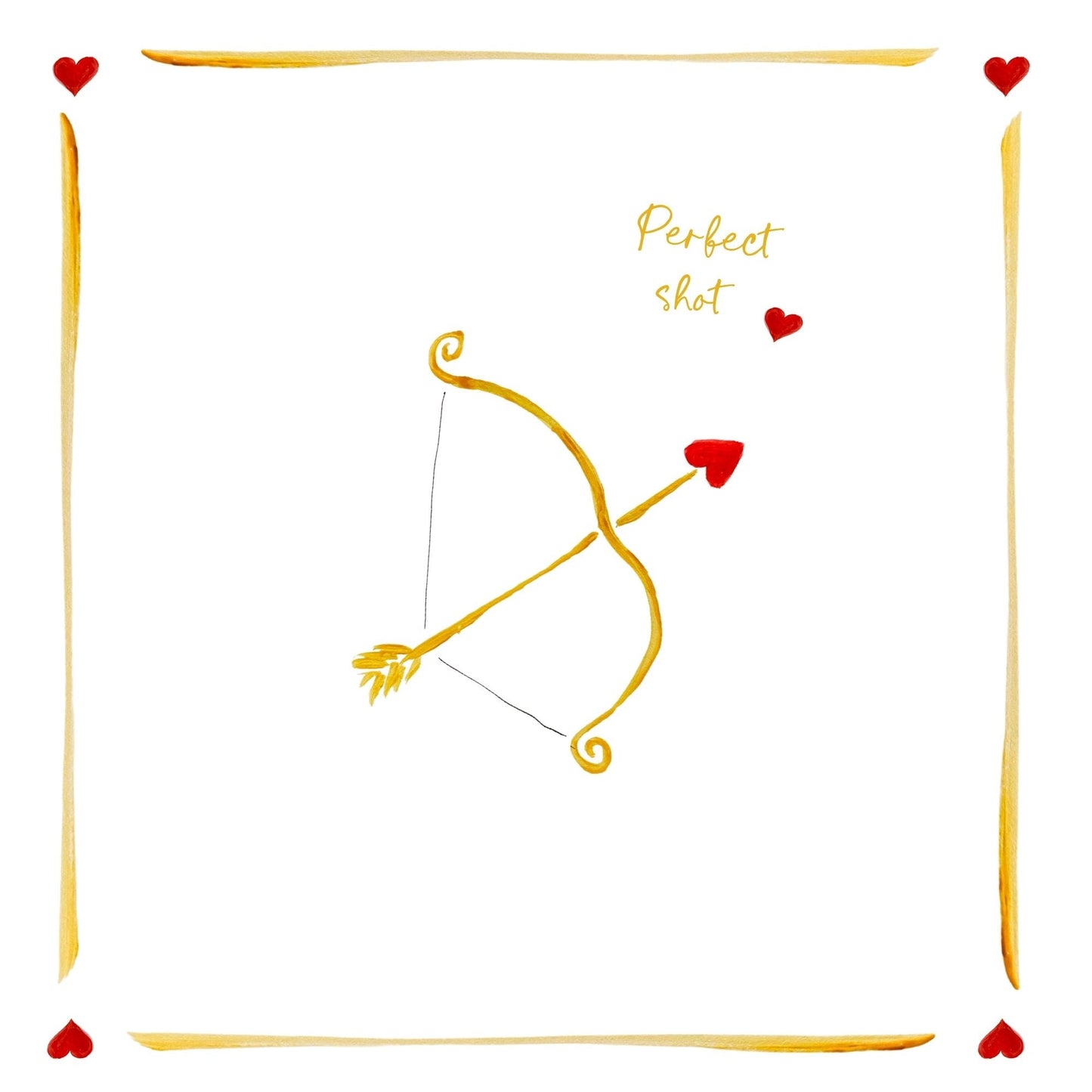 Ace of my Heart / Perfect Shot - Set of Two Linen Napkins