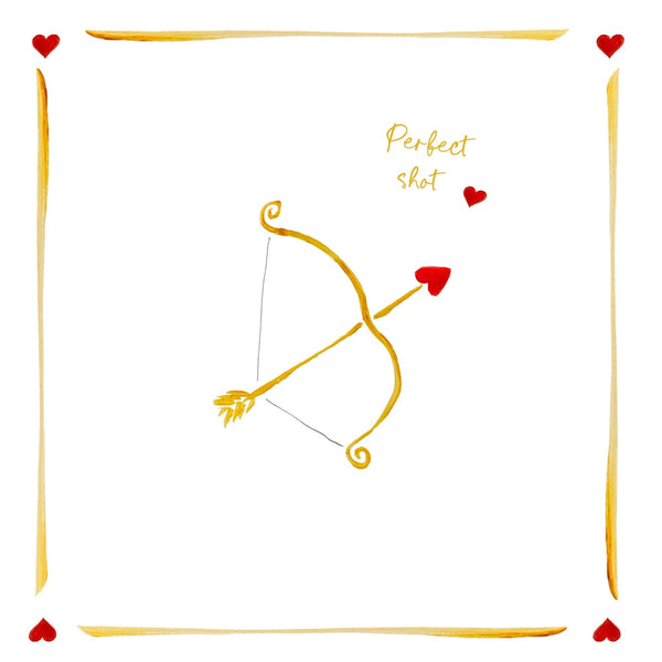 Ace of my Heart / Perfect Shot - Set of Two Linen Napkins