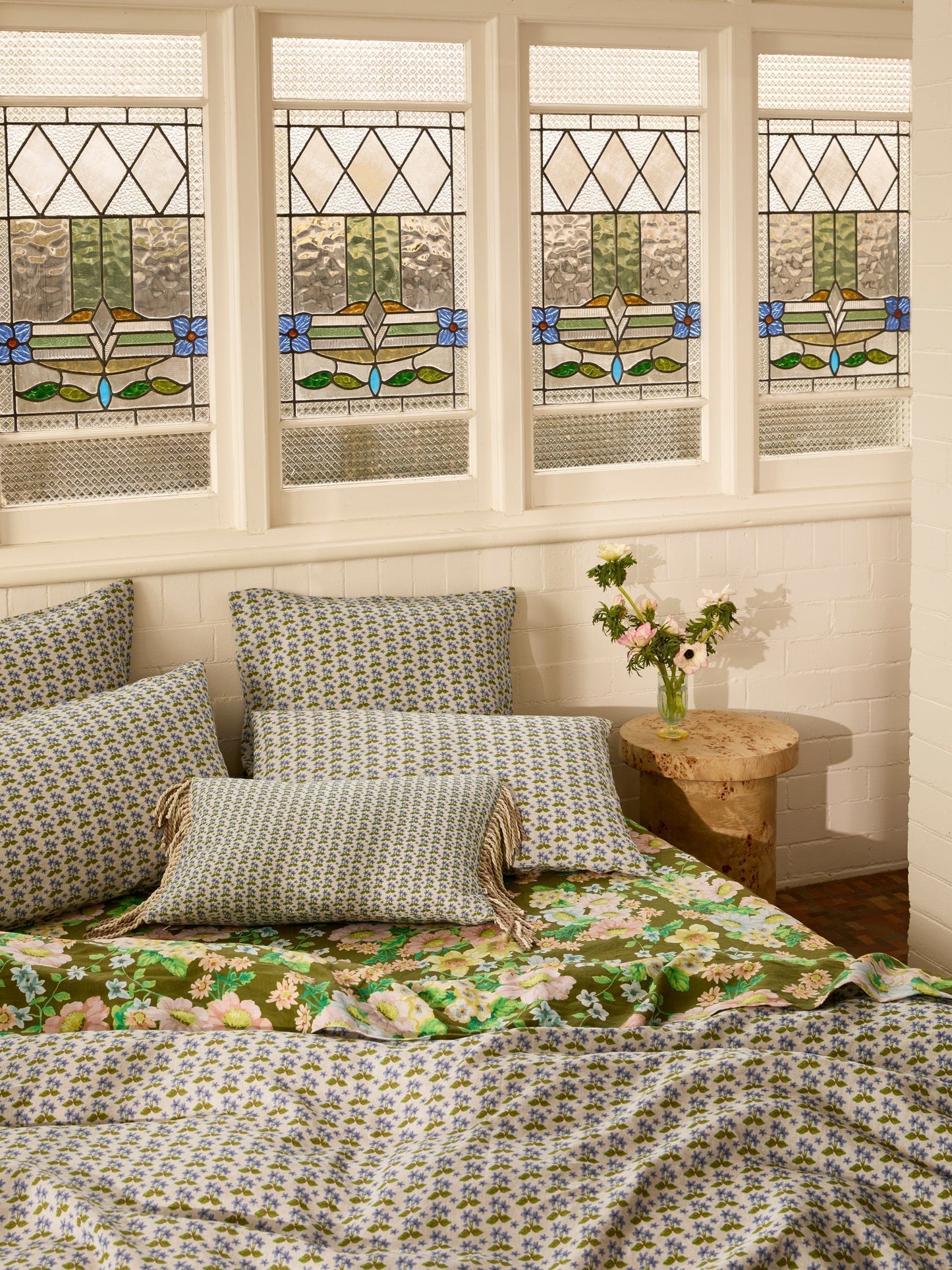 Petit Madeline Blue Linen Standard Pillowcases