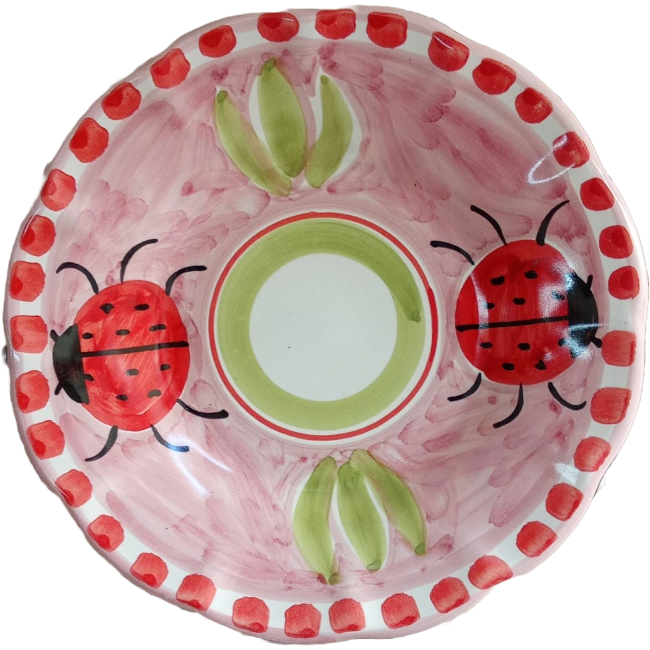 Amalfi Plate 16cm Pink Ladybird