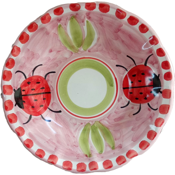 Amalfi Plate 16cm Pink Ladybird