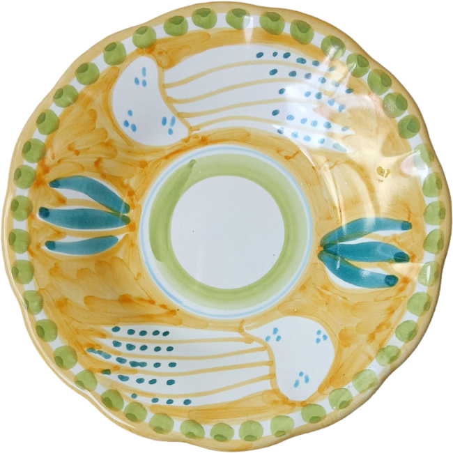 Amalfi Plate 16 cm Yellow Jellyfish