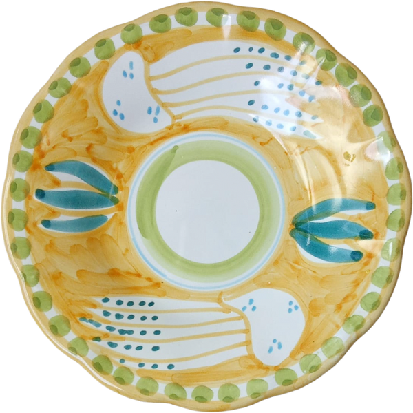 Amalfi Plate 16 cm Yellow Jellyfish