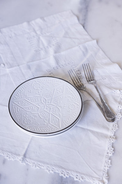 Dinner Plate - Silver Noor Imprint