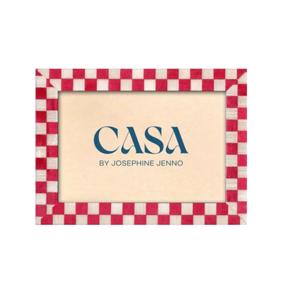 Classic Red Checkered Frame 6x4"