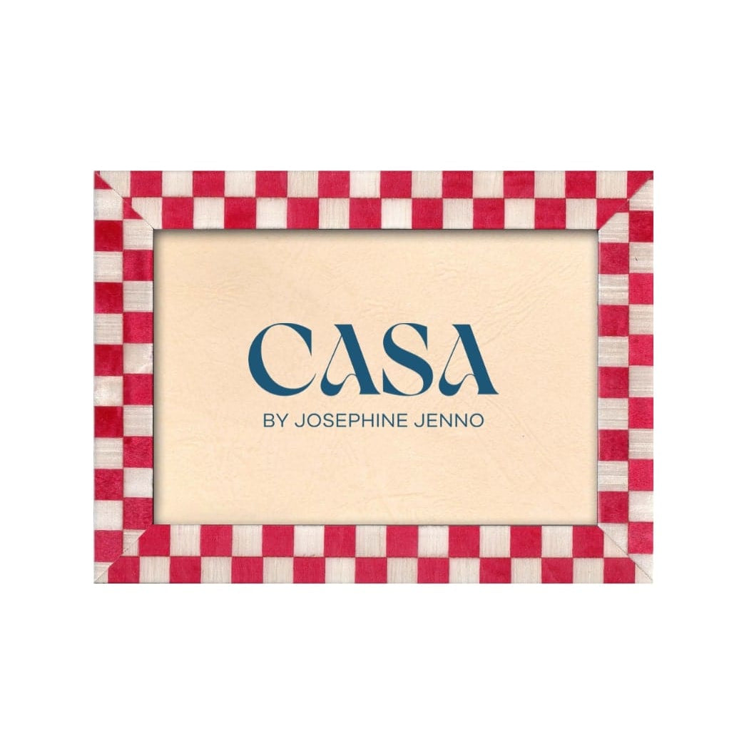 Classic Red Checkered Frame 6x4"
