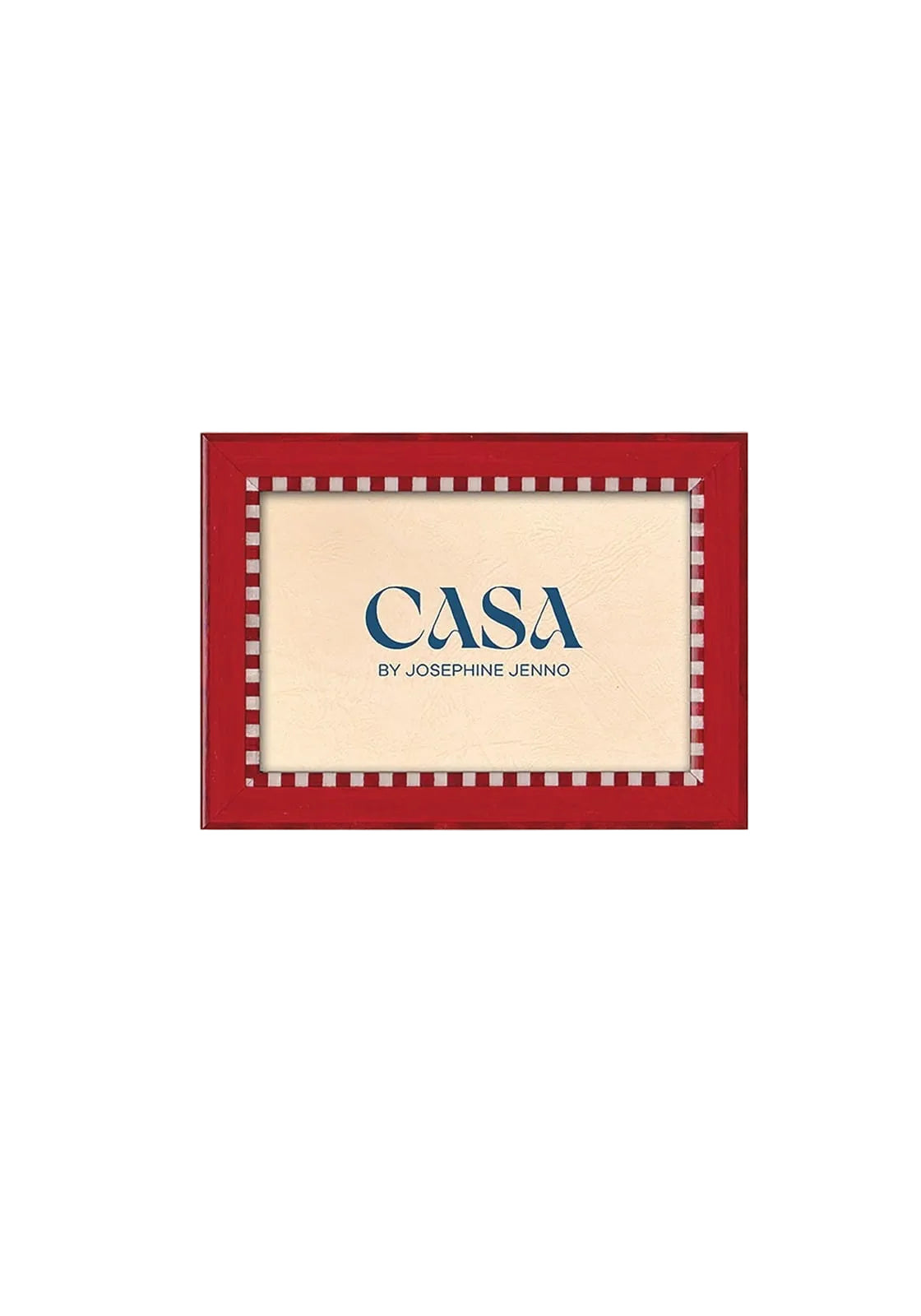 Photo Frame Red and White Striped Marquetry Photo Frame 7x5"