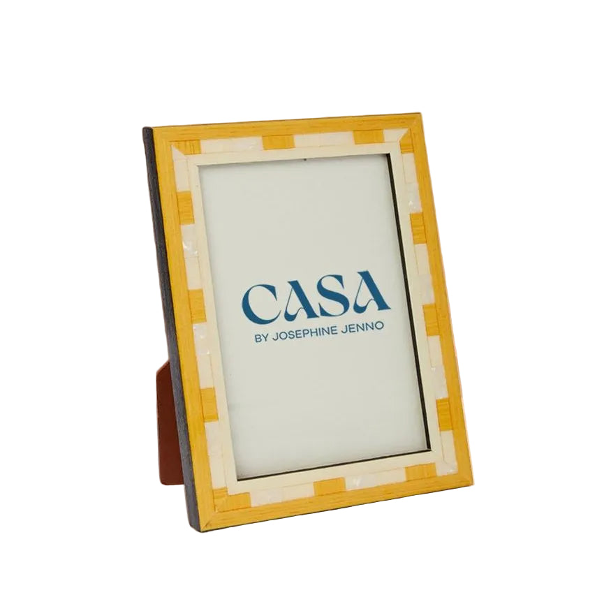 Valduga Marquetry Yellow Frame 6x4"