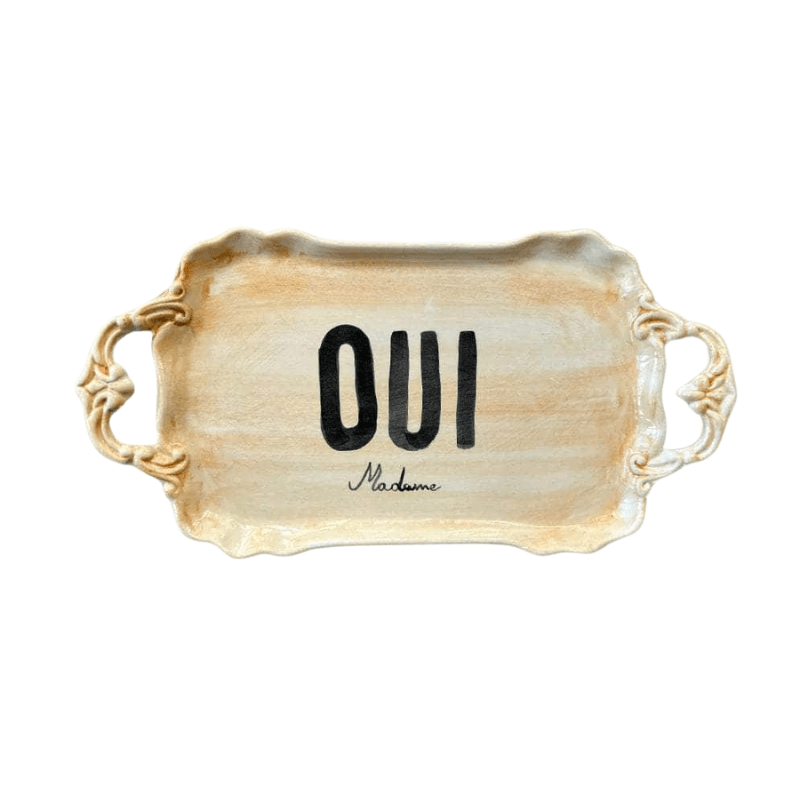 Vassoio "Oui Madame" Hand Painted Serving tray