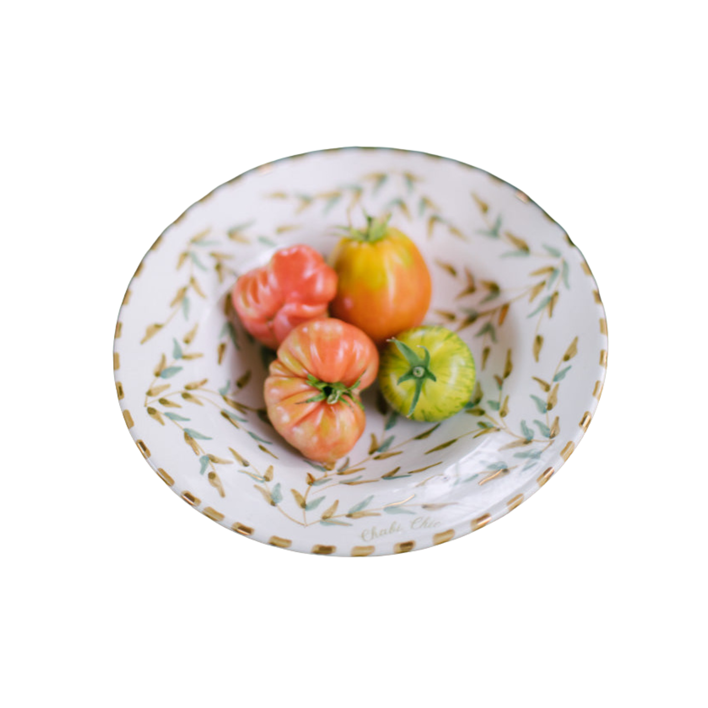 Pasta Plate - Gold Leaves