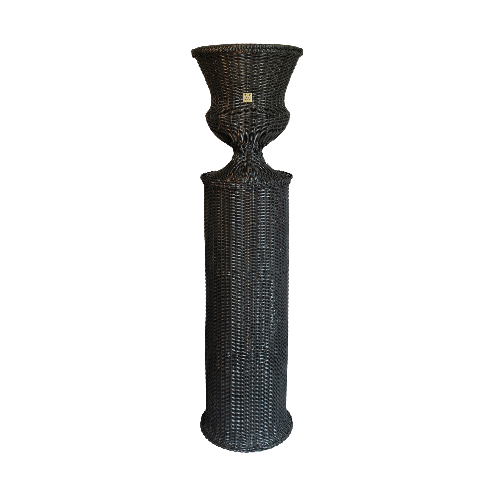 MEDICI Vase with Pedestal, Black