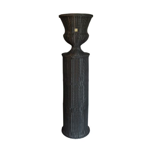MEDICI Vase with Pedestal, Black