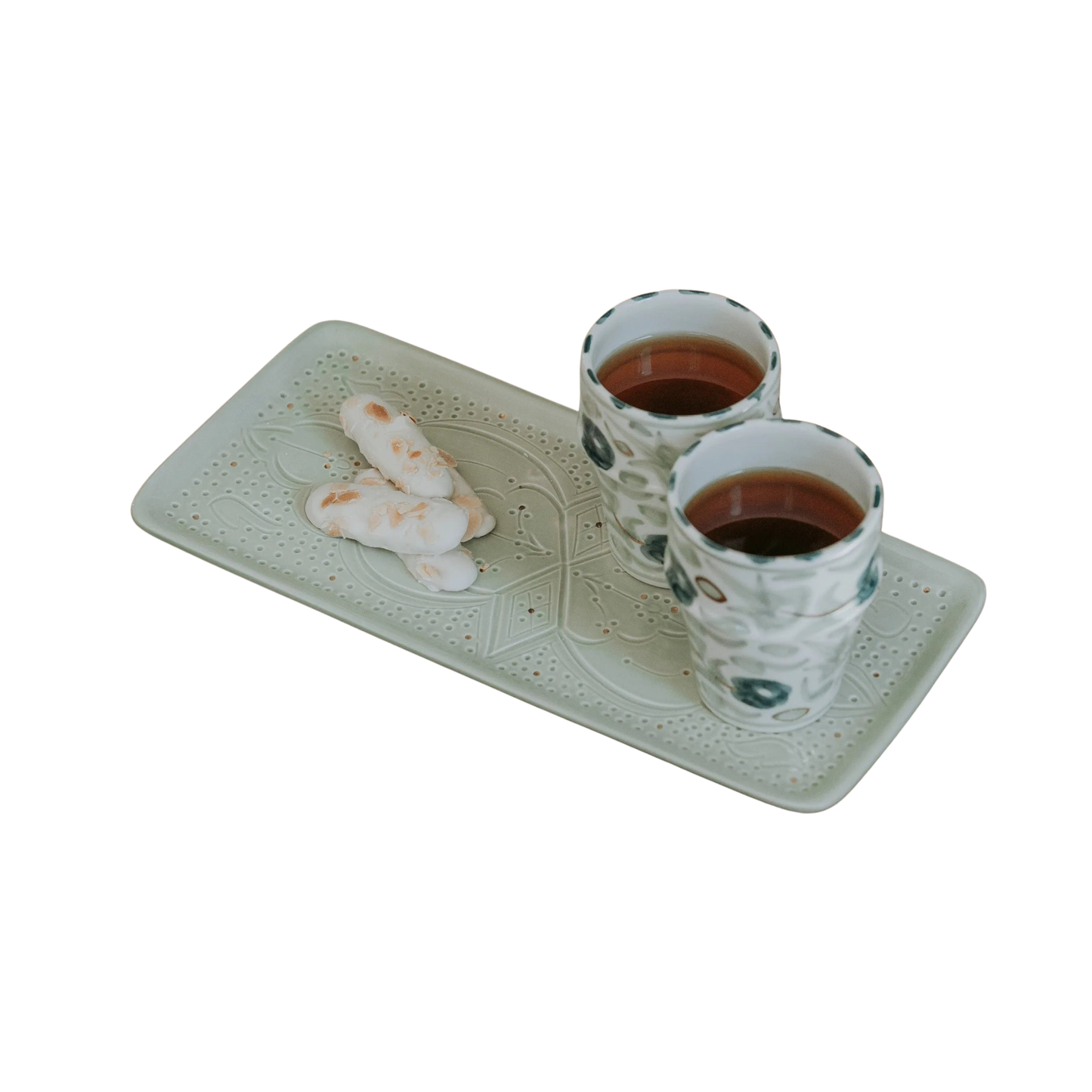 Long Rectangular Tray - Mint Gold Imprint