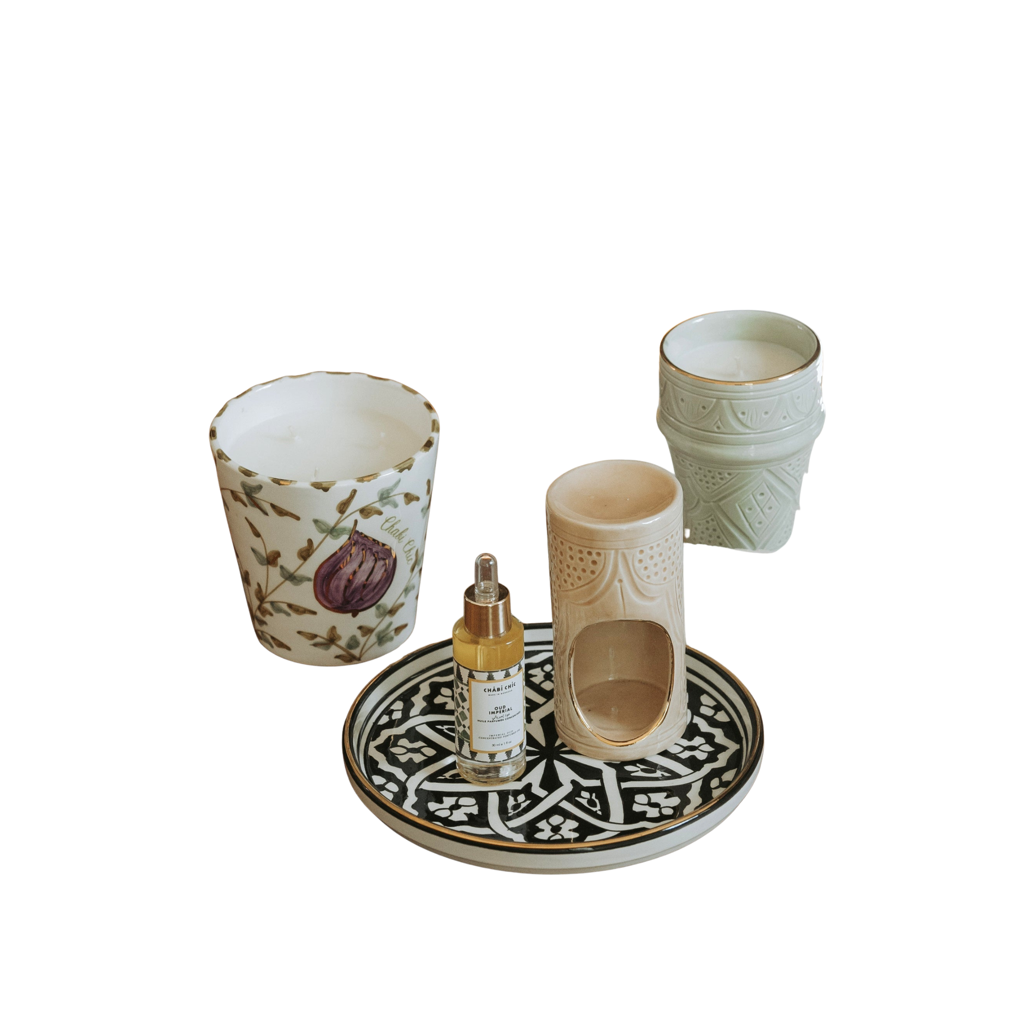 Small Round Tray - Fassia Black Gold