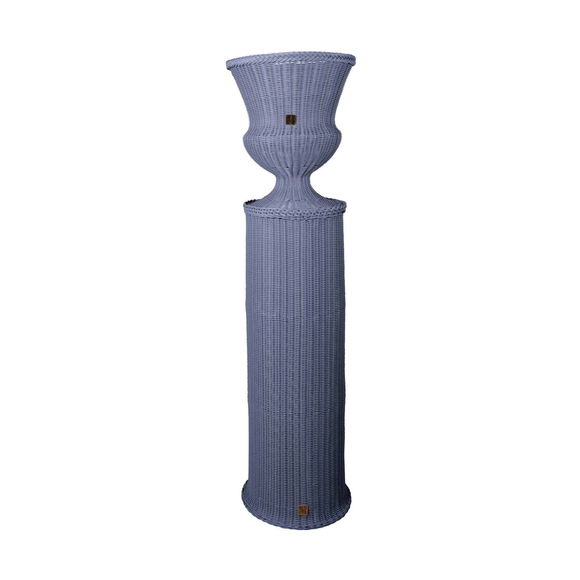 MEDICI Vase with Pedestal, Dove Blue