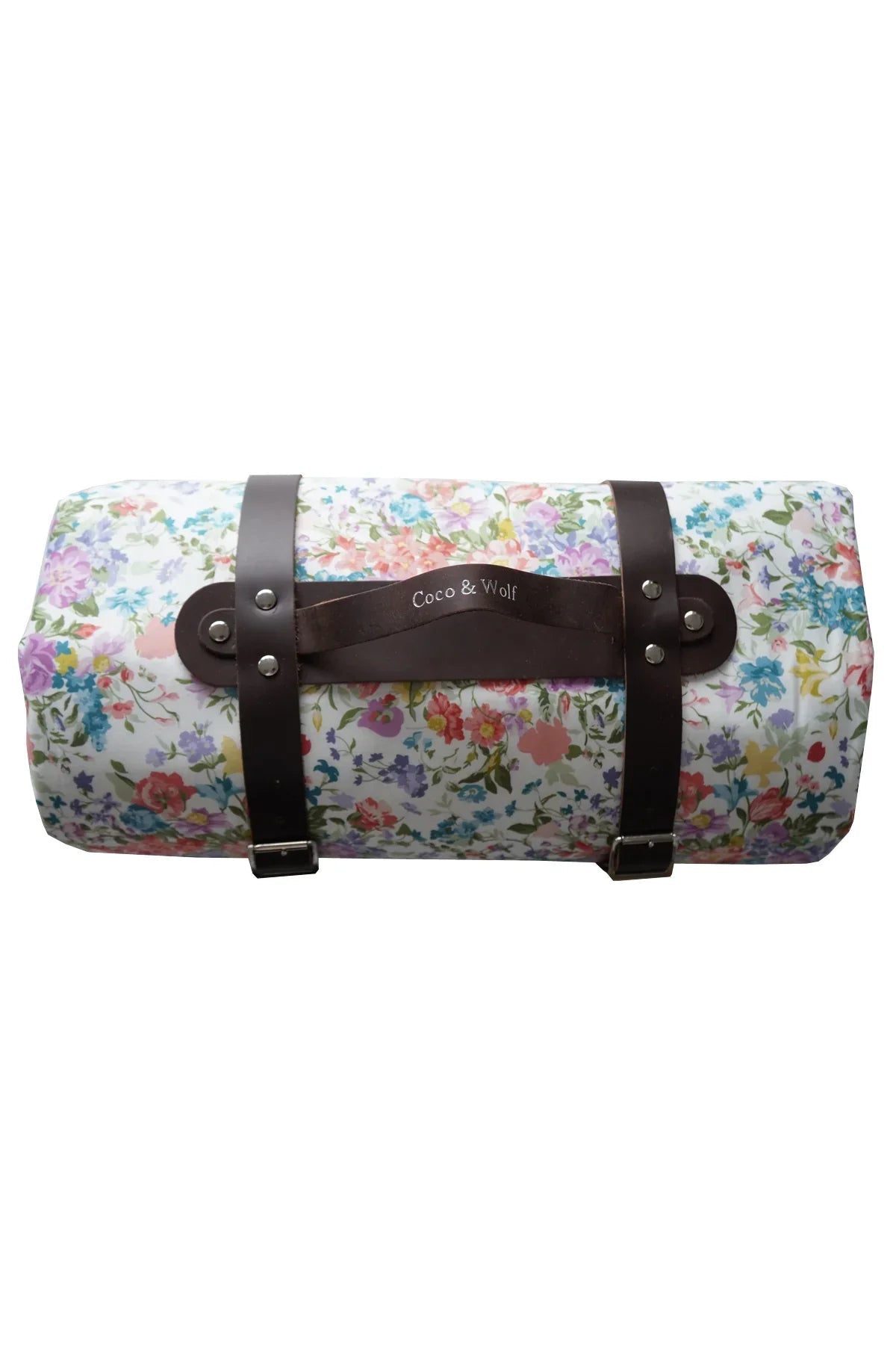 Picnic Blanket Made With Liberty Fabrics & Bridgerton Bouquet Parade Peach & Regency Trail Purple