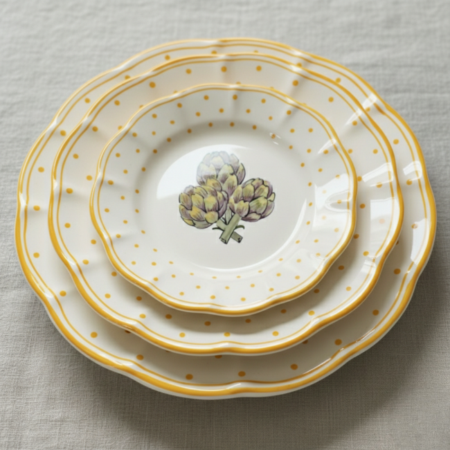Plumetis Plate Carciofo Yellow - 16cm