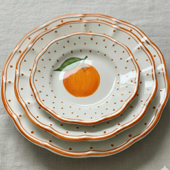 Plumetis Plate Fruit Orange - 20cm