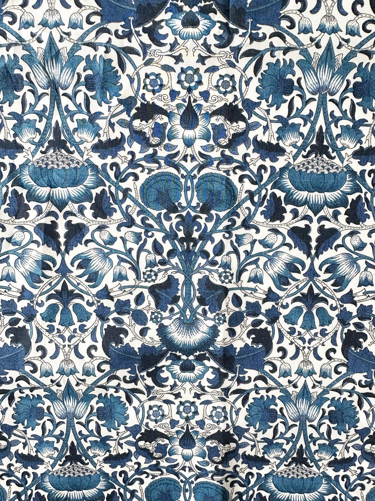 Pillowcase made with Liberty Fabric LODDEN NAVY - Coco & Wolf