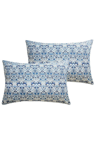 Pillowcase made with Liberty Fabric LODDEN NAVY - Coco & Wolf