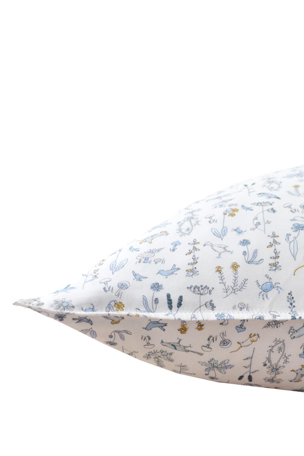 Pillowcase made with Liberty Fabric THEO BLUE - Coco & Wolf