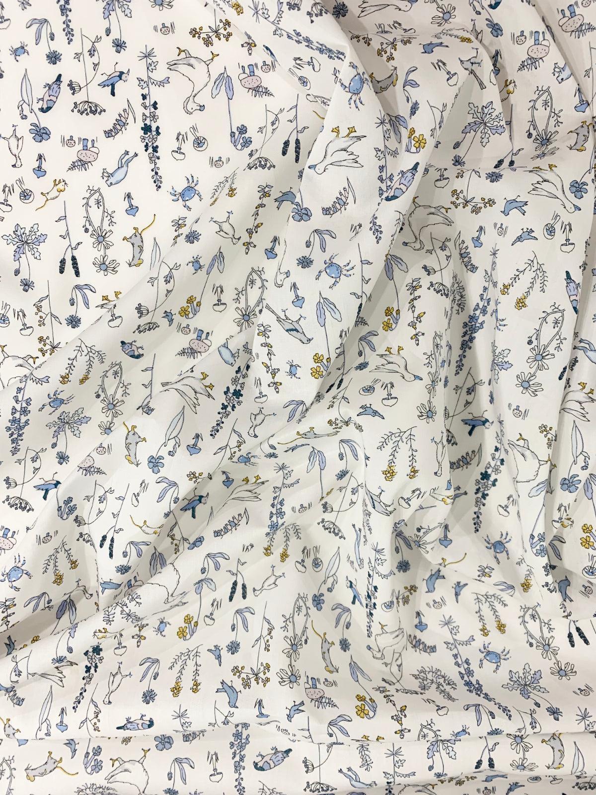 Pillowcase made with Liberty Fabric THEO BLUE - Coco & Wolf