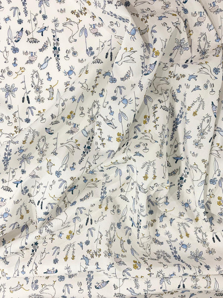 Pillowcase made with Liberty Fabric THEO BLUE - Coco & Wolf