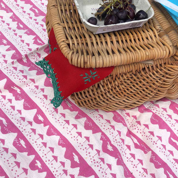 Pink Belle Mare Woven Throw