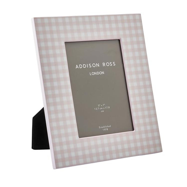 Pink Gingham Lacquer Photo Frame - Addison Ross Ltd UK