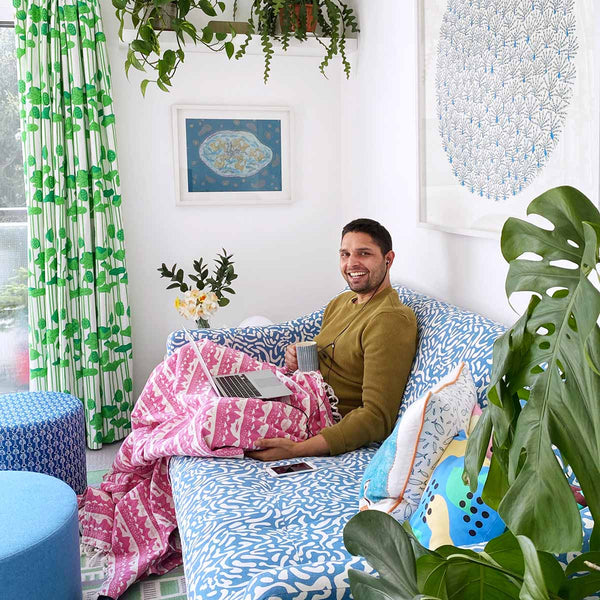 Pink Belle Mare Woven Throw