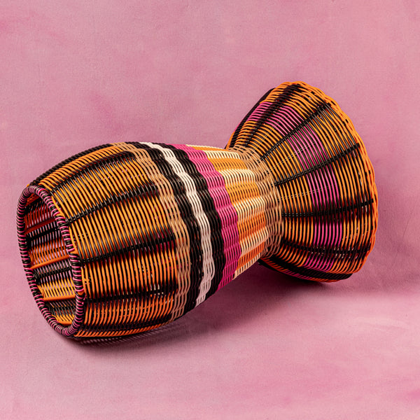Woven Table | Pink, Orange & Black