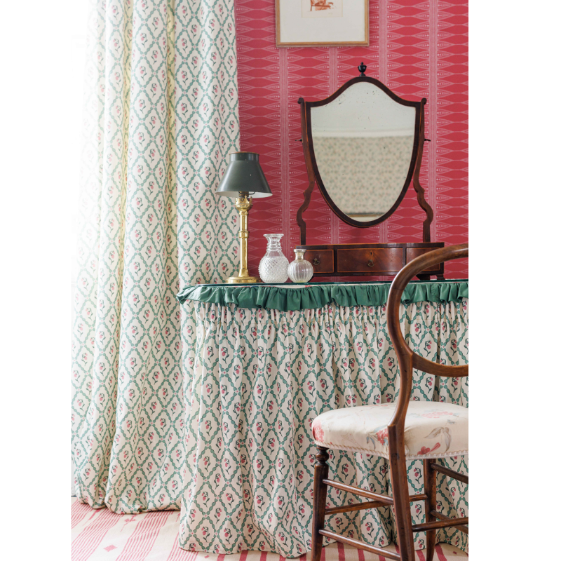 Wild Strawberry Trellis Fabric