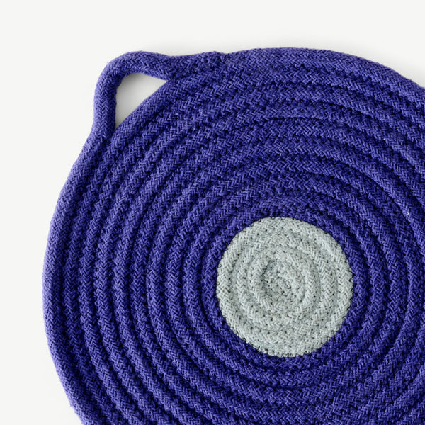 Penn Set of 2 Placemats, Cobalt Blue and Grey