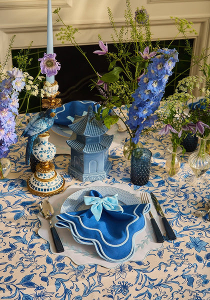 Blue Garland Placemats - Set of 4