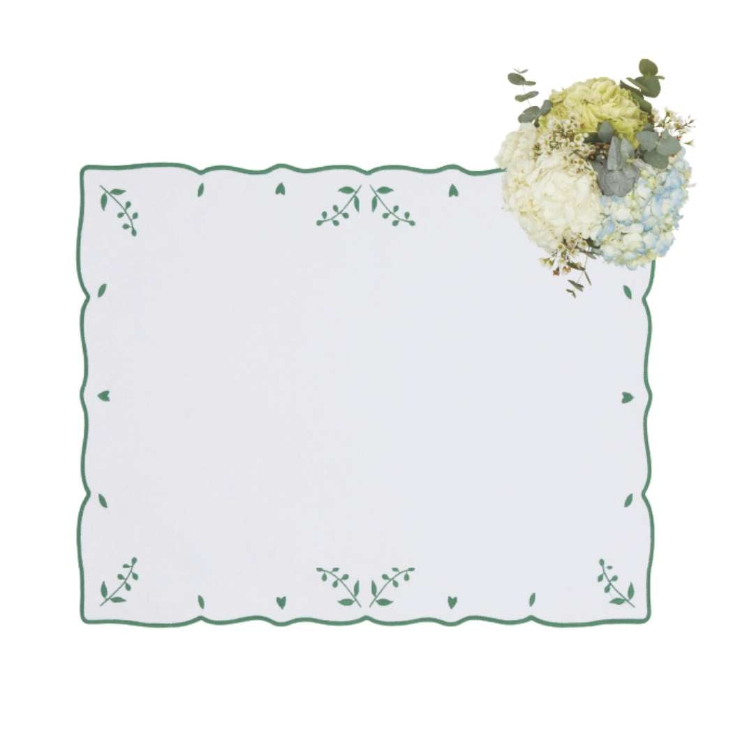 Placemats Green Blossom Rectangular Placemats - Set of 4