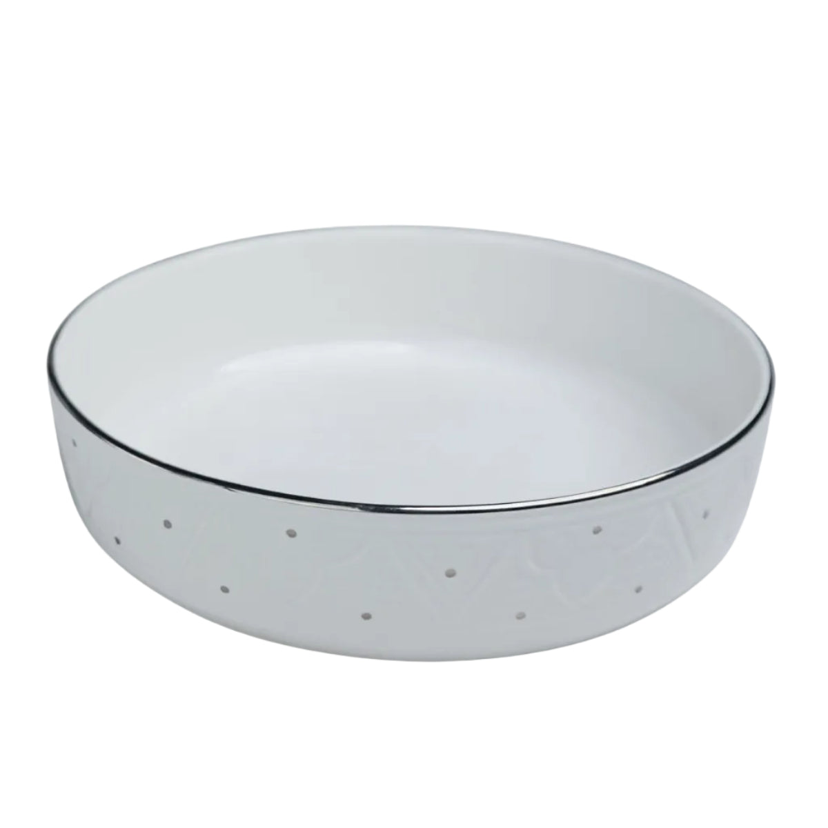 Straight Serving Dish - Silver Noor Imprint
