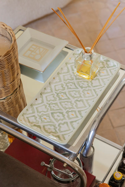 Long Rectangular Tray - Fassia Mint Gold