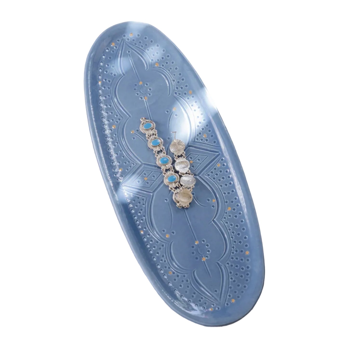 Oval Decorative Tray - Empreinte Gold
